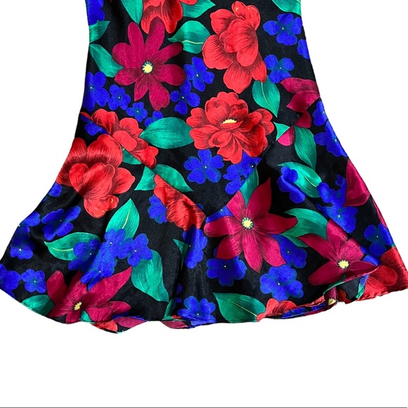 Floral Satin/Silk Tank Dress - Picture 8 of 13